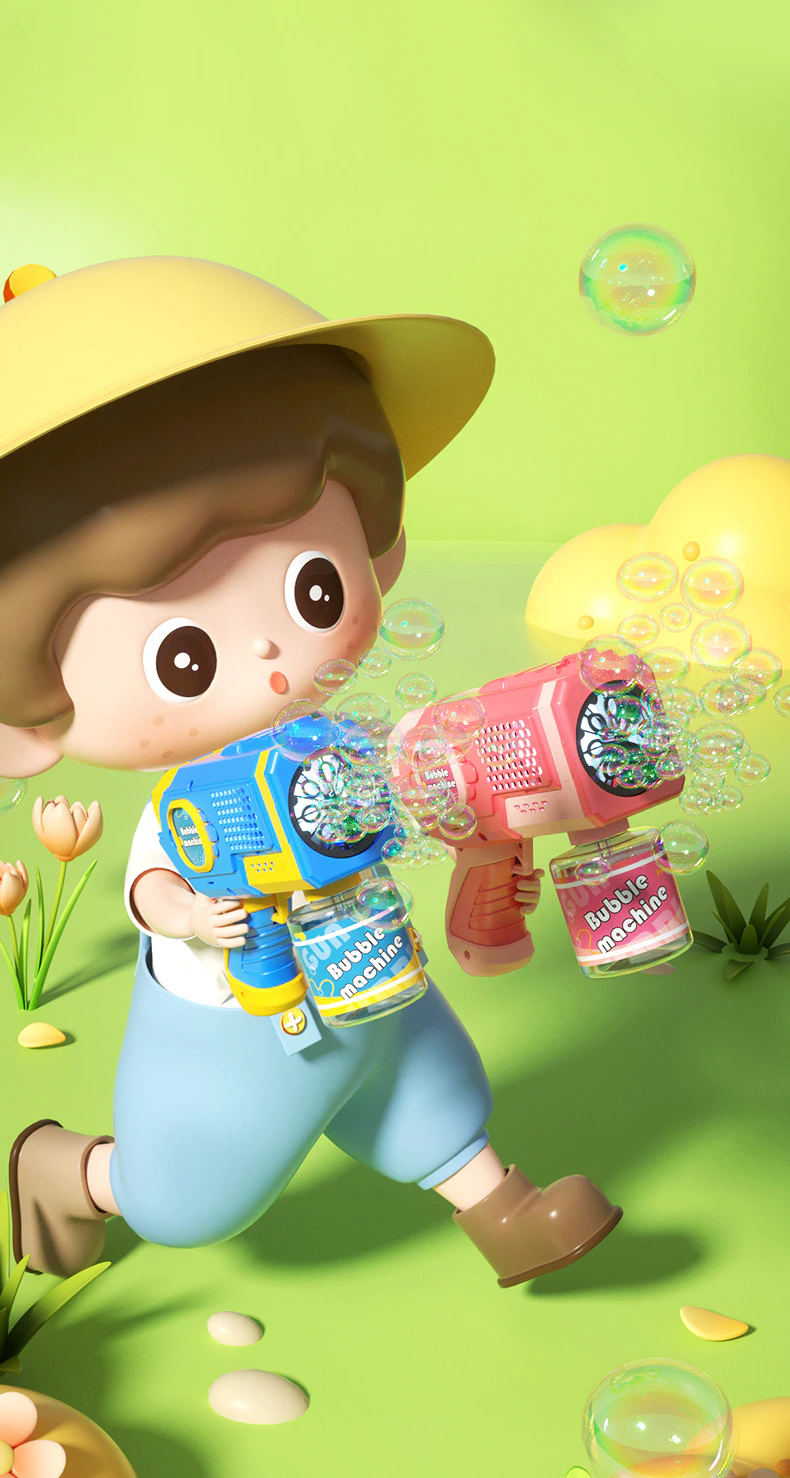 8 Hole Machine Electric Handheld Bubble Gun