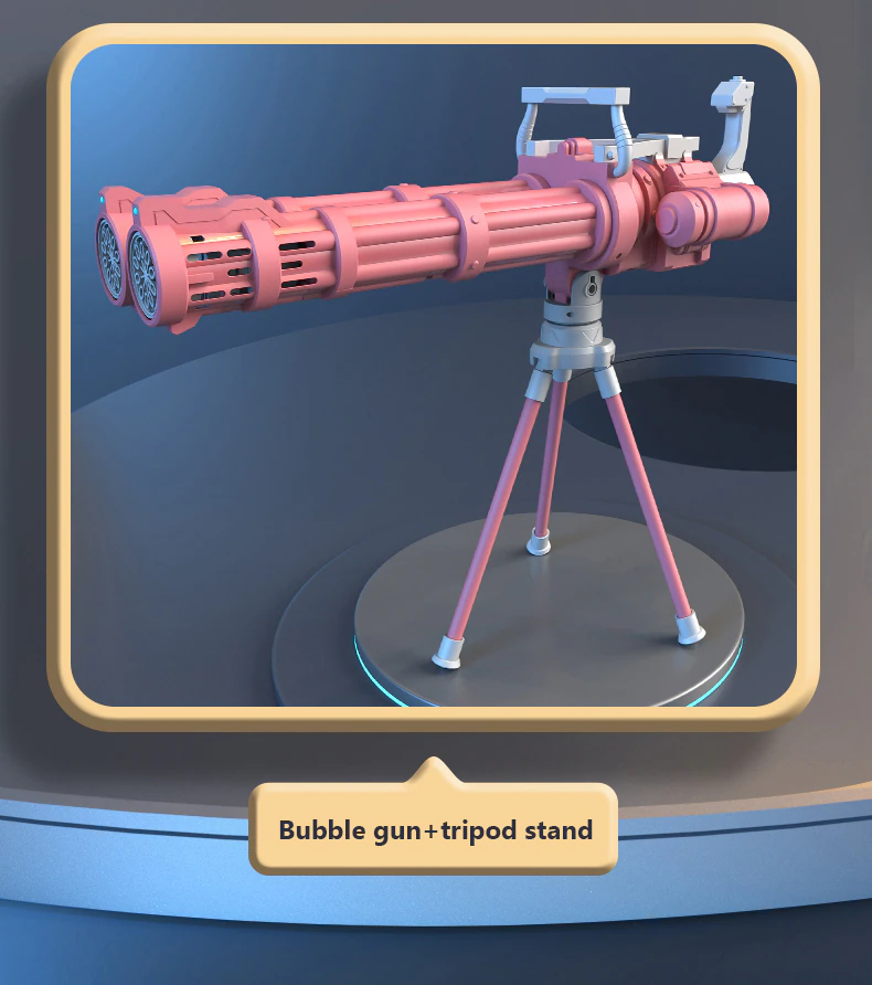 CONUSEA Double Barrel Machine Bubble Gun - Pink Color