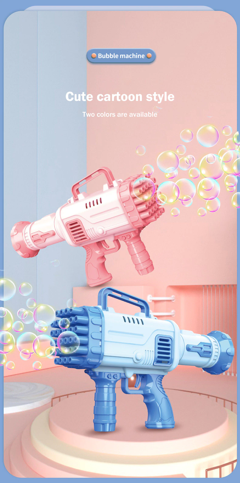 Conusea 32 Hole Rocket Boom Bubble Gun