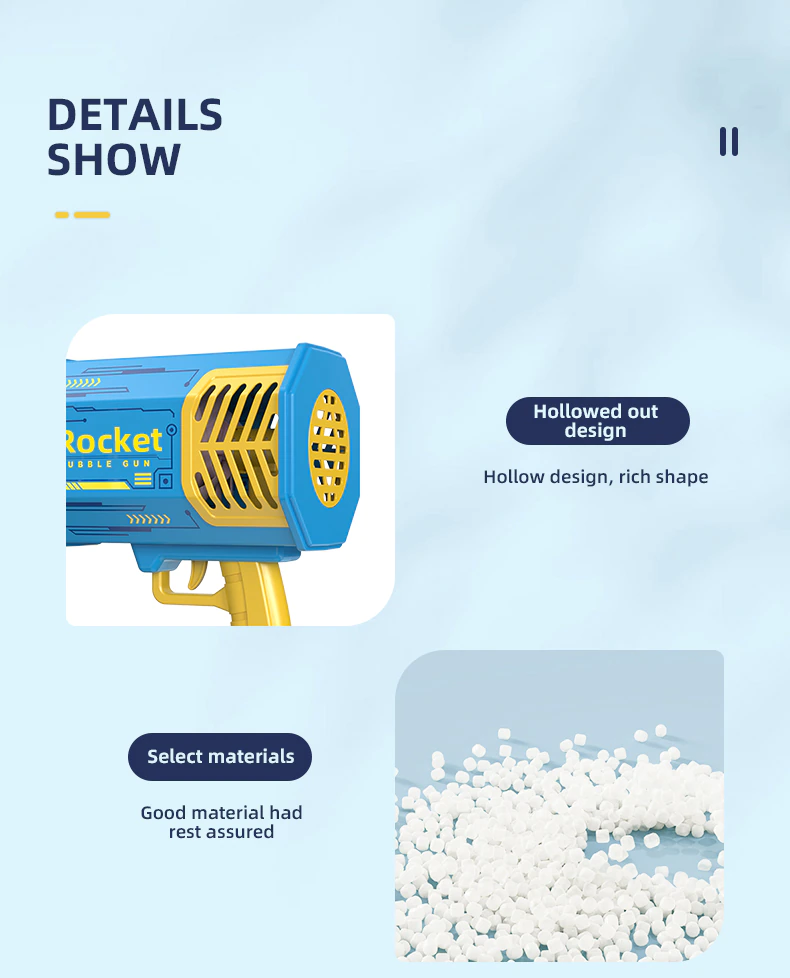 Conusea 69 Hole Rocket Boom Bubble Gun Despic09