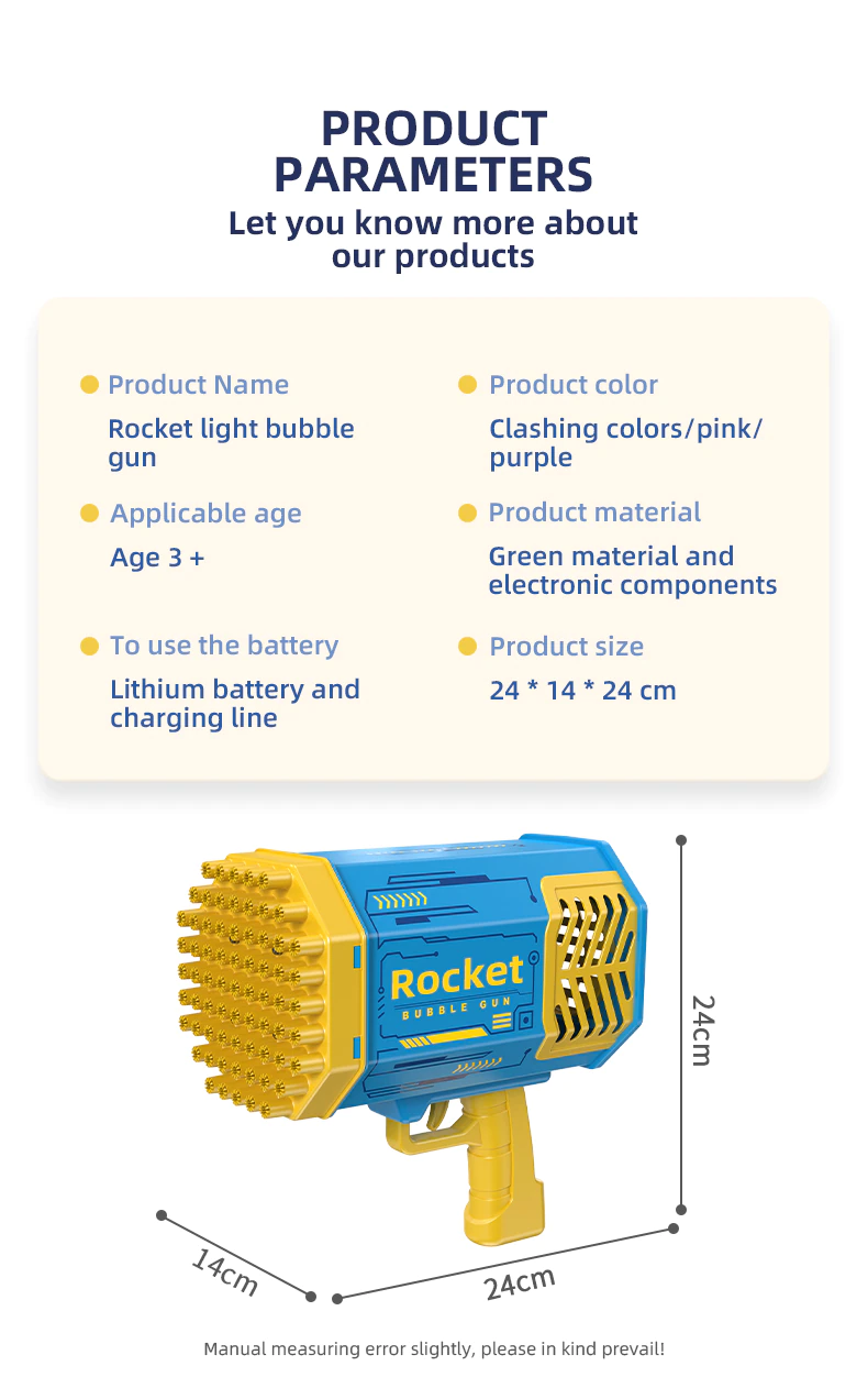 Conusea 69 Hole Rocket Boom Bubble Gun Despic12