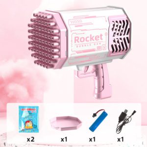 Conusea 69 Hole Rocket Boom Bubble Gun Pink