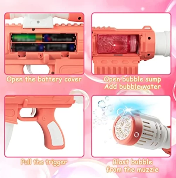 M416 12 Holes Rifle Bubble Gun Feature