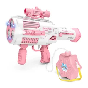 CONUSEA N-Hole Electric Rocket Boom Bubble Gun - Pink
