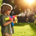 What liquid is used in bubble gun?